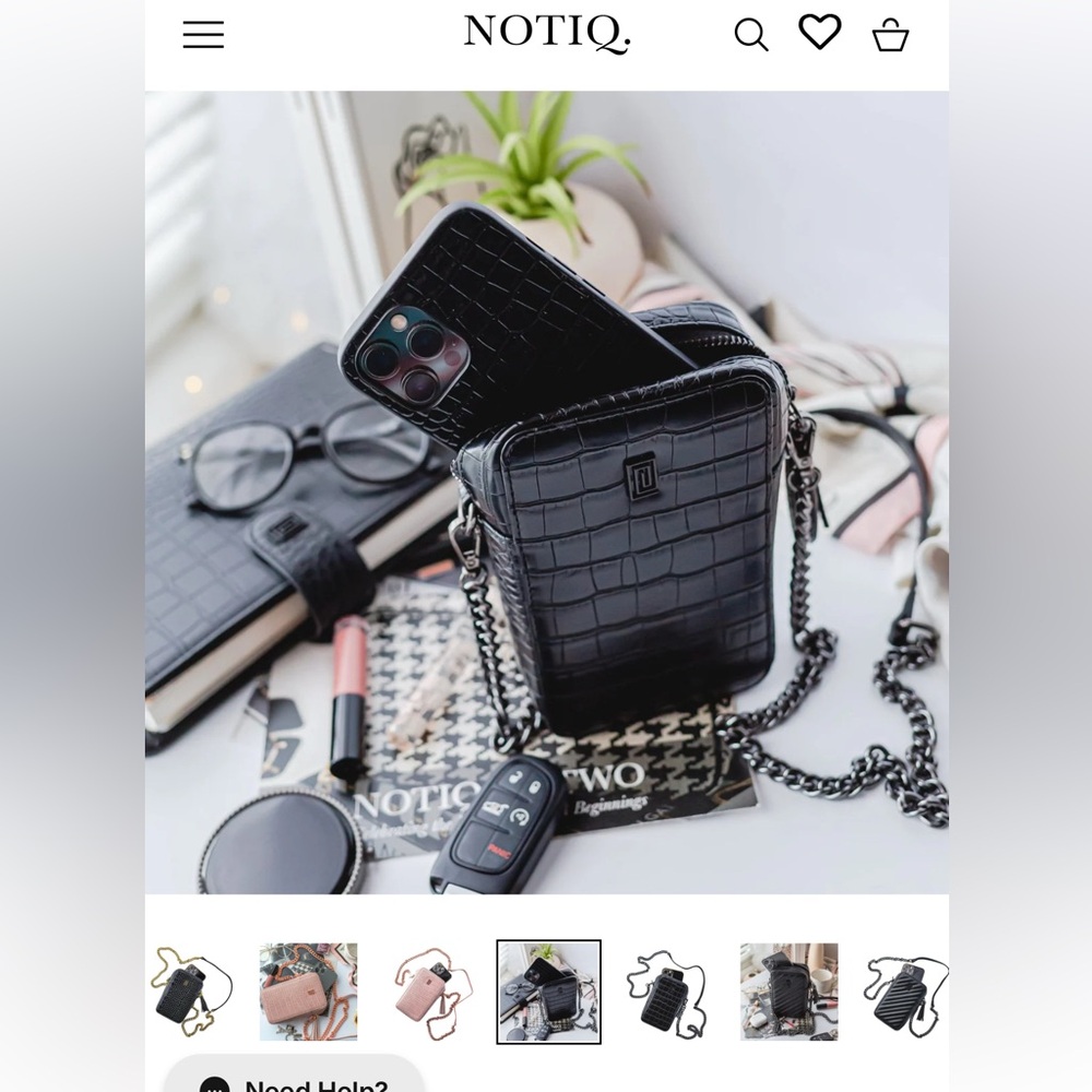 CROCO NOTIQ CELL PHONE BAG PURSE CROSSBODY